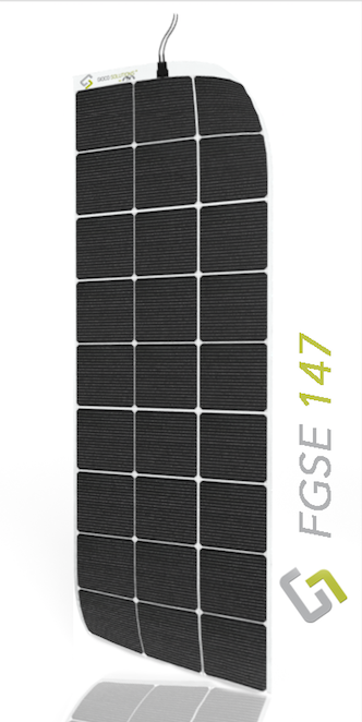 Semi-flexible photovoltaic panel FGSE 147L double-sided